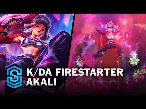 K/DA FIRESTARTER Akali Skin Spotlight - Pre-Release - PBE Preview - League of Legends