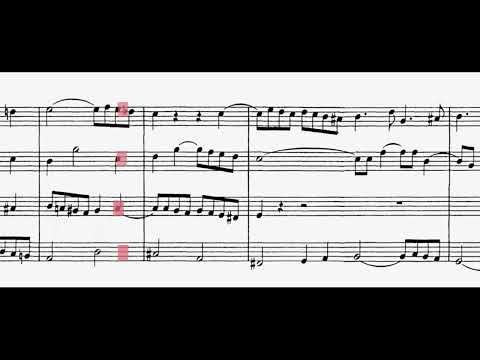 J.S. Bach - Contrapunctus I (The Art of Fugue) (Scrolling video)