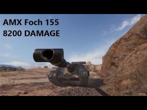 WoT Blitz /AMX Foch 155/ 8200 damage
