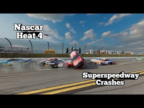 Nascar Heat 4 Superspeedway Crashes #2