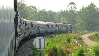 Crossing the Ravi river and entering the beautiful Jammu and Kashmir - Indian Railways!