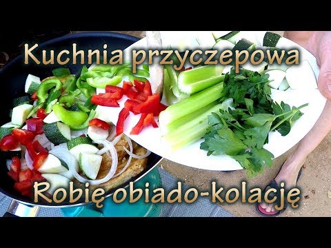 Podróż z przyczepą kempingową - Robię frytki i mięso z warzywami