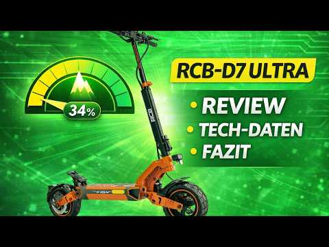RCB D7 Ultra Test 🚀 1600W Power, starke Reichweite & Steigungstest | Lohnt sich der Budget-Scooter?