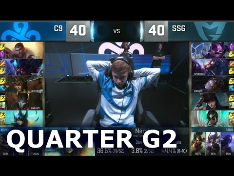 C9 vs SSG - Game 2 Quarter Finals Worlds 2016 | LoL S6 World Championship Cloud 9 vs Samsung G2