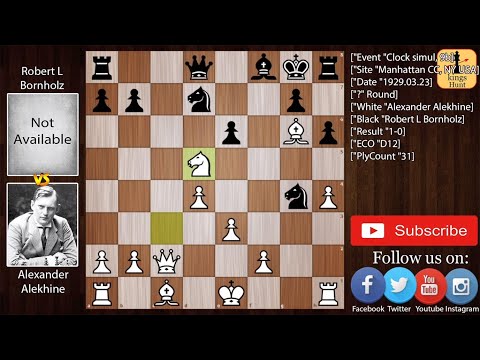 Alexander Alekhine vs Robert L Bornholz 1929 | An amazing short game