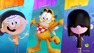 Nickelodeon All-Star Brawl - Lincoln Loud vs Garfield vs Lucy Loud - Gameplay PC 2021