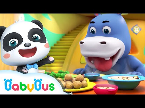Învață cu ursuleții Kiki și Miki bunele maniere la masă | Cântece BabyBus | Cântece pentru Copii