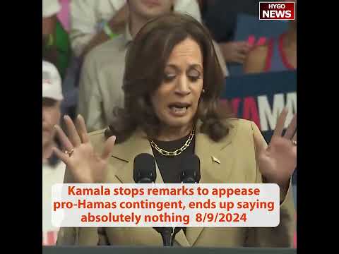 Kamala stops remarks to appease pro-Hamas contingent, Border Czar; Walz: weirdest damn ideas