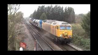 preview picture of video 'The Wherry Lines incl. 57009 & 57305 on 3S02 RHTT & 66714 - 28/11/2012'
