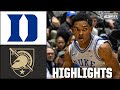 Duke Blue Devils Vs Army Black Knights Full Game Highlights ESPN College Basketball