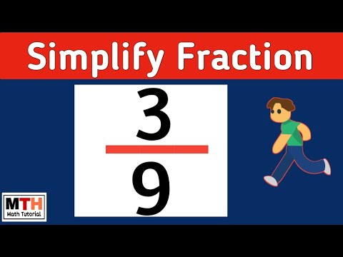 How to reduce the fraction 3/9 (simplified form) | 3/9 Simplified
