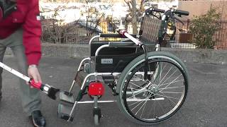 JINRIKIは今お使いの車いすに簡単に装着できます。