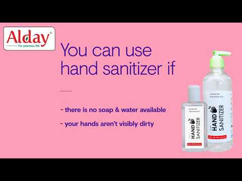 Alday hand sanitizer blue liquid
