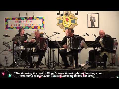 The Amazing Accordion Kings performing at SkandJam / Walter Eriksson MusikFest 2014