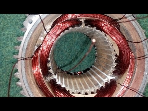 2HP 3phase Motor Connection | 2 HP 3 phase motor rewinding connection 1440 RPM 36 slot 