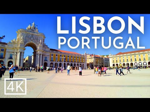 Lisbon Portugal: a stunning city! Lisbon walking tour 2023, Riverside & Commerce Square