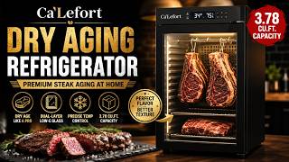 Ca'Lefort Dry Aging Refrigerator for Steaks, 3 78 cu ft  Meat Ager Fridge with Dual Layer LOW E Glas