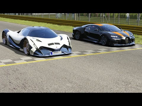 Devel Sixteen vs Bugatti Chiron Super Sport 300+ at Monza Full Course