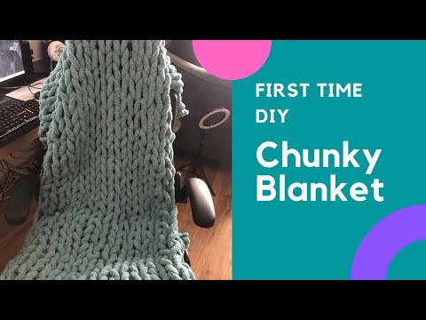 Chunky Blanket Timelapse | First Time DIY