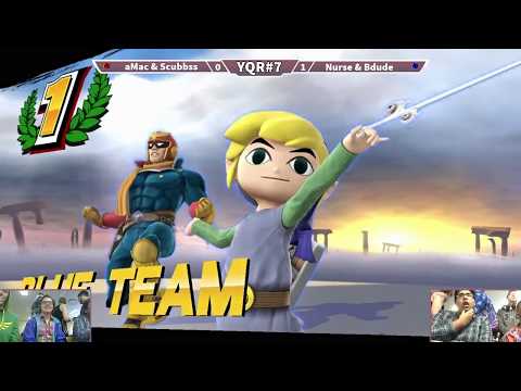 YQR#7 Smash 4 Doubles - Fake Stoon (Nurse + Bdude; Blue) vs Quick Dub (aMac + Scubbss; Red)