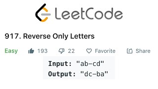YouTube video 'LeetCode Reverse Only Letters Solution Explained - Java'