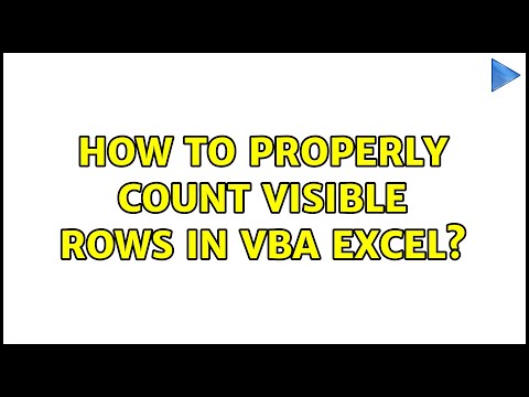How to properly count visible rows in VBA Excel?