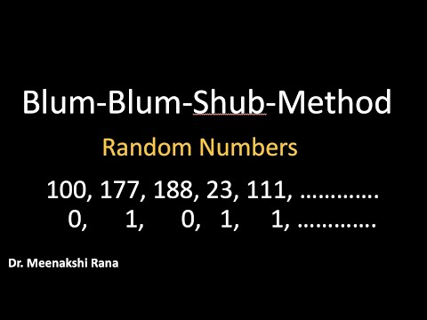 Blum-Blum-Shub-Pseudo Random Number