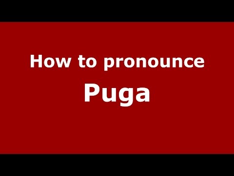 How to pronounce Puga