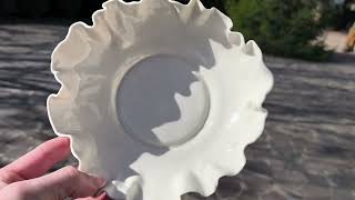Exkluzívna autorská porcelánová misa – „biele zlato“ v čistej organickej forme 