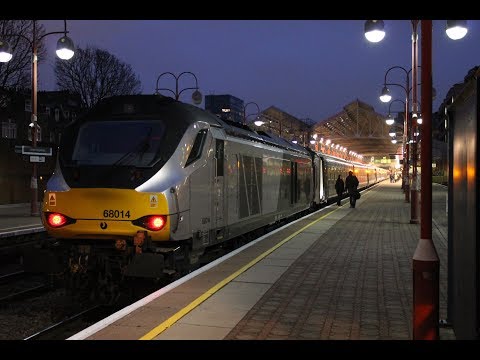 Class 68014 powers out of London Marylebone for Kidderminster