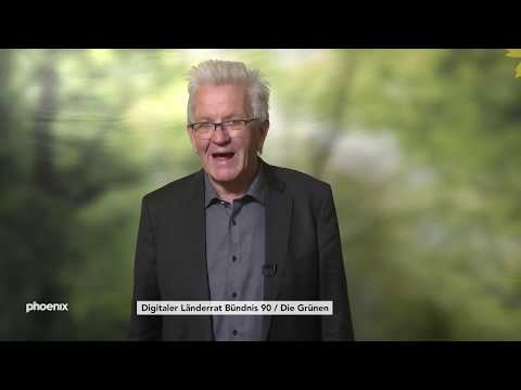Länderrat: Winfried Kretschmann beim ersten digitalen Parteitag der Grünen
