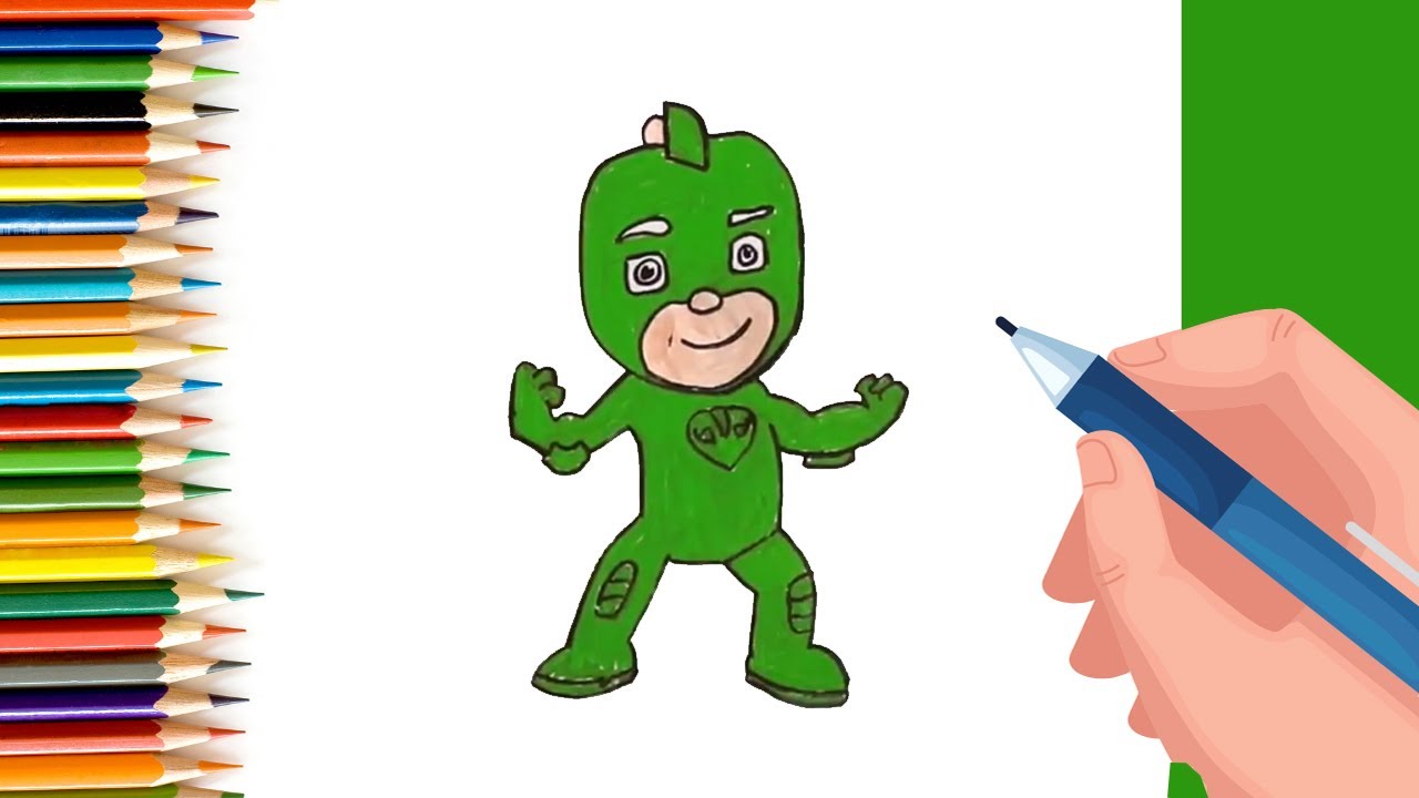 How to draw Gecko from PJ Masks