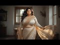 Golden Hour Desi Beauty Walk Village Aesthetic Saree Look Peaceful Indian Village Cinematic Video