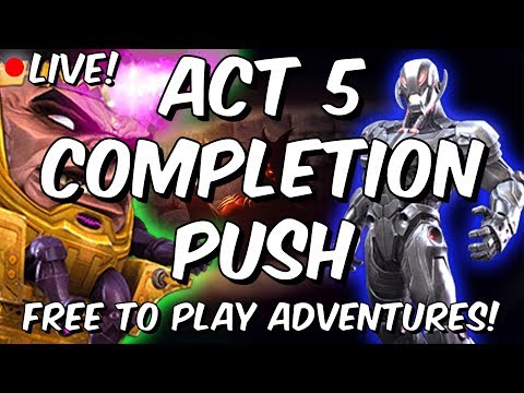 Act 5 Completion Push! - 5.3 & 5.4  - Free To Play Adventures - Marvel Contest Of Champions