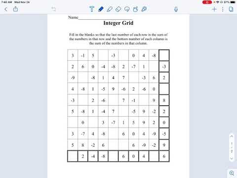 Free Integer Grids For Busy Moms