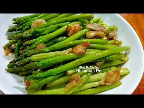 Măng tây xào tỏi