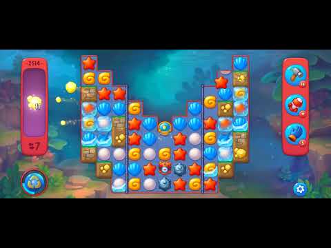 Fishdom Hard Level 2514 (with ingame lightning booster) @choraelmin