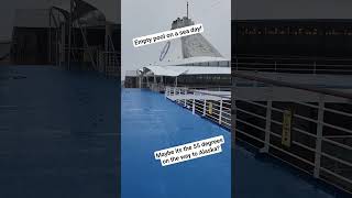EMPTY POOL on a sea day!!  Maybe it's the Alaska temps? #cruise #alaskacruise #oceaniacruises