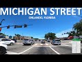 Driving East On Michigan Street From Rio Grand Ave To Semoran Blvd In Orlando Florida