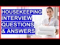 HOUSEKEEPING Interview Questions And Answers! (How To PASS a Housekeeper Interview)