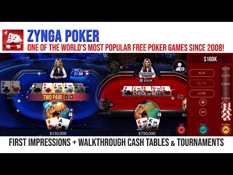 Zynga Poker Firts Impressions and Walkthrough Cash tables and Tournaments - Android Gameplay FHD - YouTube