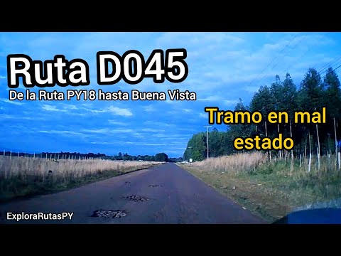 Ruta D045 | de la Ruta PY18 hasta Buena Vista | Baches, hermosos bosques y mucha tranquilidad
