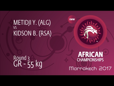 Round 3 GR - 55 kg: Y. METIDJI (ALG) df. B. KIDSON (RSA), 13-10