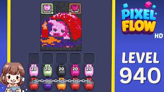 Pixel Flow Level 940 Solution Walkthrough