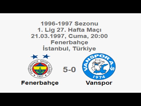 Fenerbahçe 5-0 Vanspor 21.03.1997 - 1996-1997 Turkish 1st League Matchday 27 (Ver. 2)