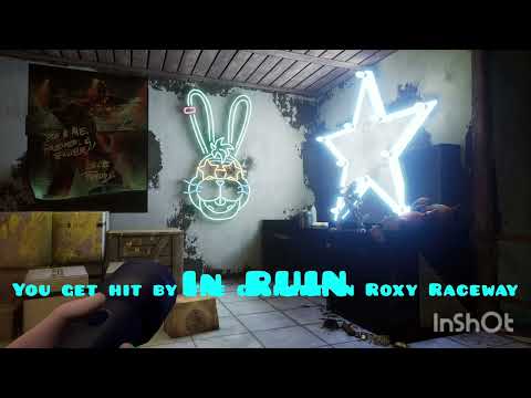 What happens if you get hit by the kart in Roxy Raceway (RUIN)