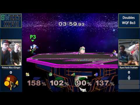 SWEET 27 - Prince Abu + Ginger vs Ryan Ford + Trulliam - SSBM Doubles WQF
