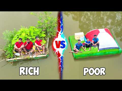 Rich And Poor Camping On Island In Water | പണക്കാരും പാവങ്ങളും | M4 Tech |