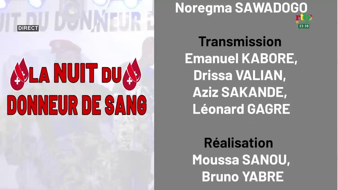 RTB - Nuit du donneur de sang bénévole