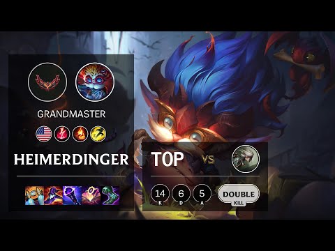 Heimerdinger Top vs Camille - NA Grandmaster Patch 12.4